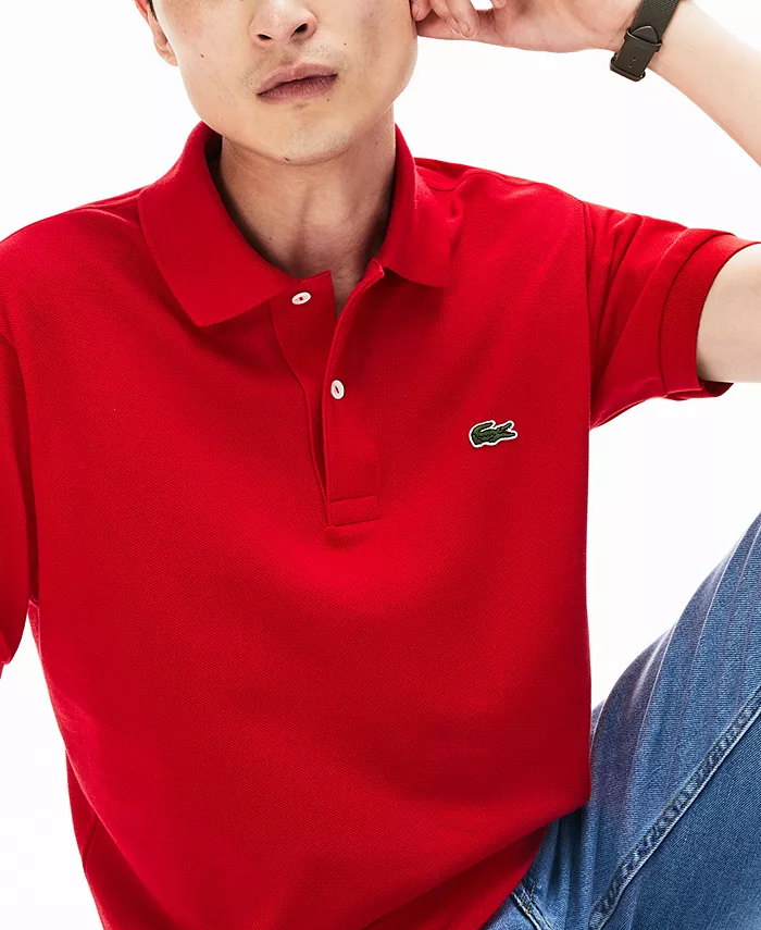Мужская классическая короткорукавная поло L.12.12 из пике Lacoste, красный — фото 2