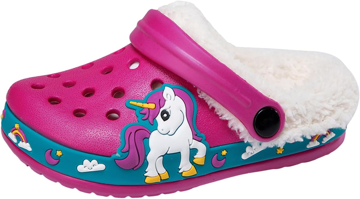 

Детские тапочки IWIHMIV для девочек и мальчиков, удобные, с нескользящей подошвой, для дома, с мягкой внутренней отделкой, плюшевые, для улицы и дома, красный