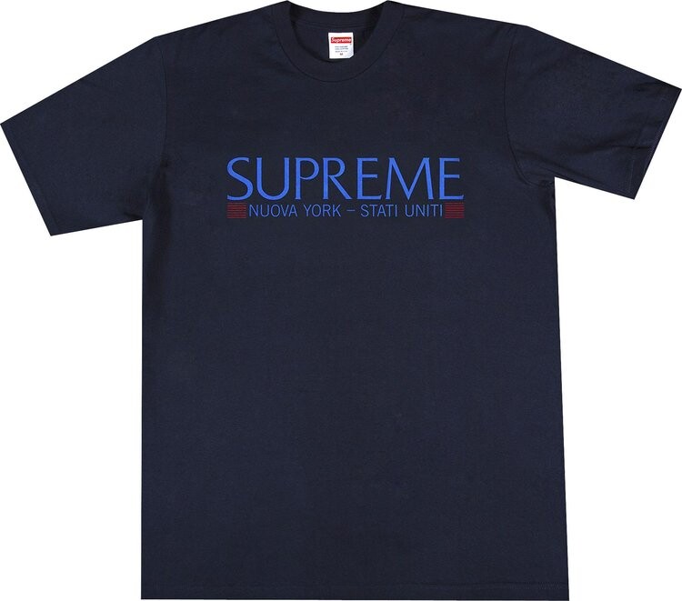 

Футболка Supreme Nuova York Tee 'Navy', синий