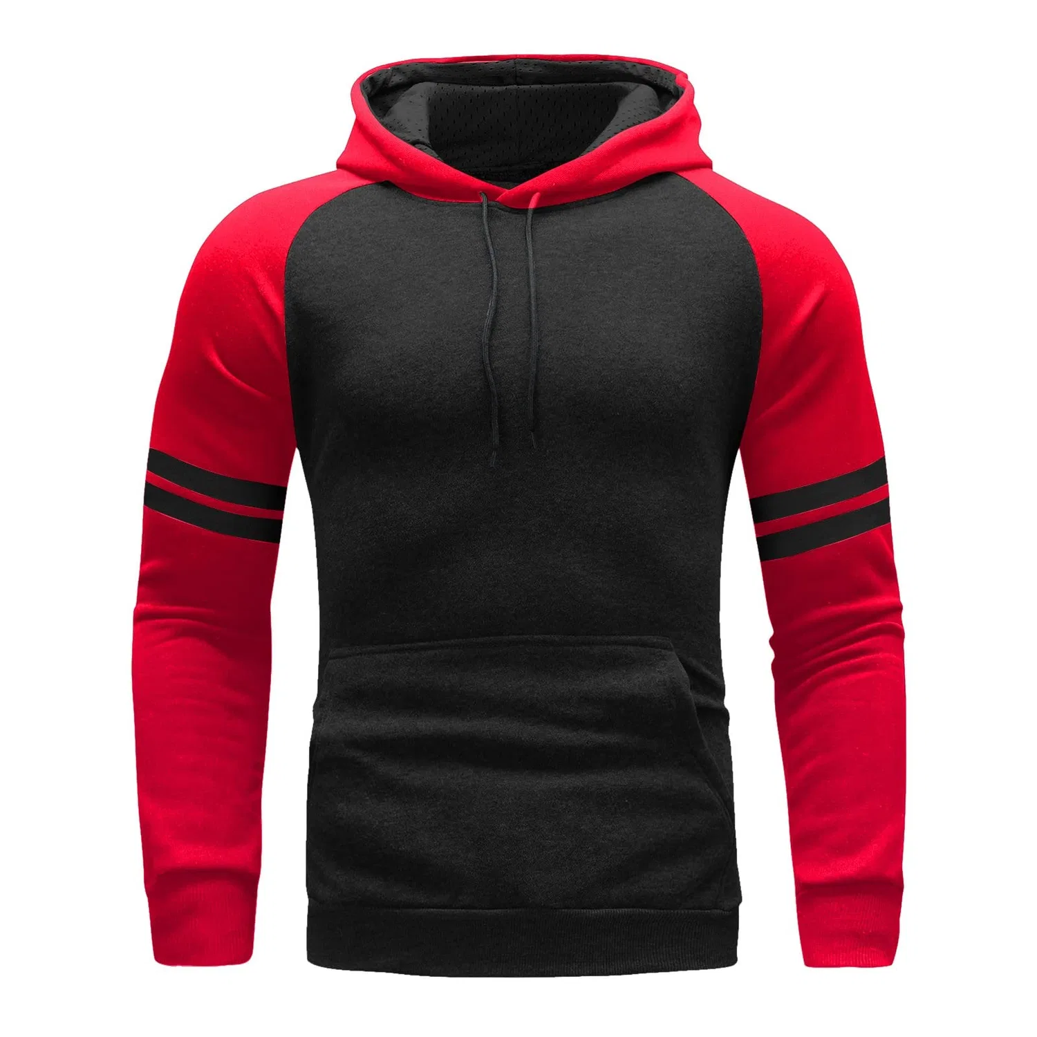Мужской флисовый худи из хлопковой смеси Army, C-red
