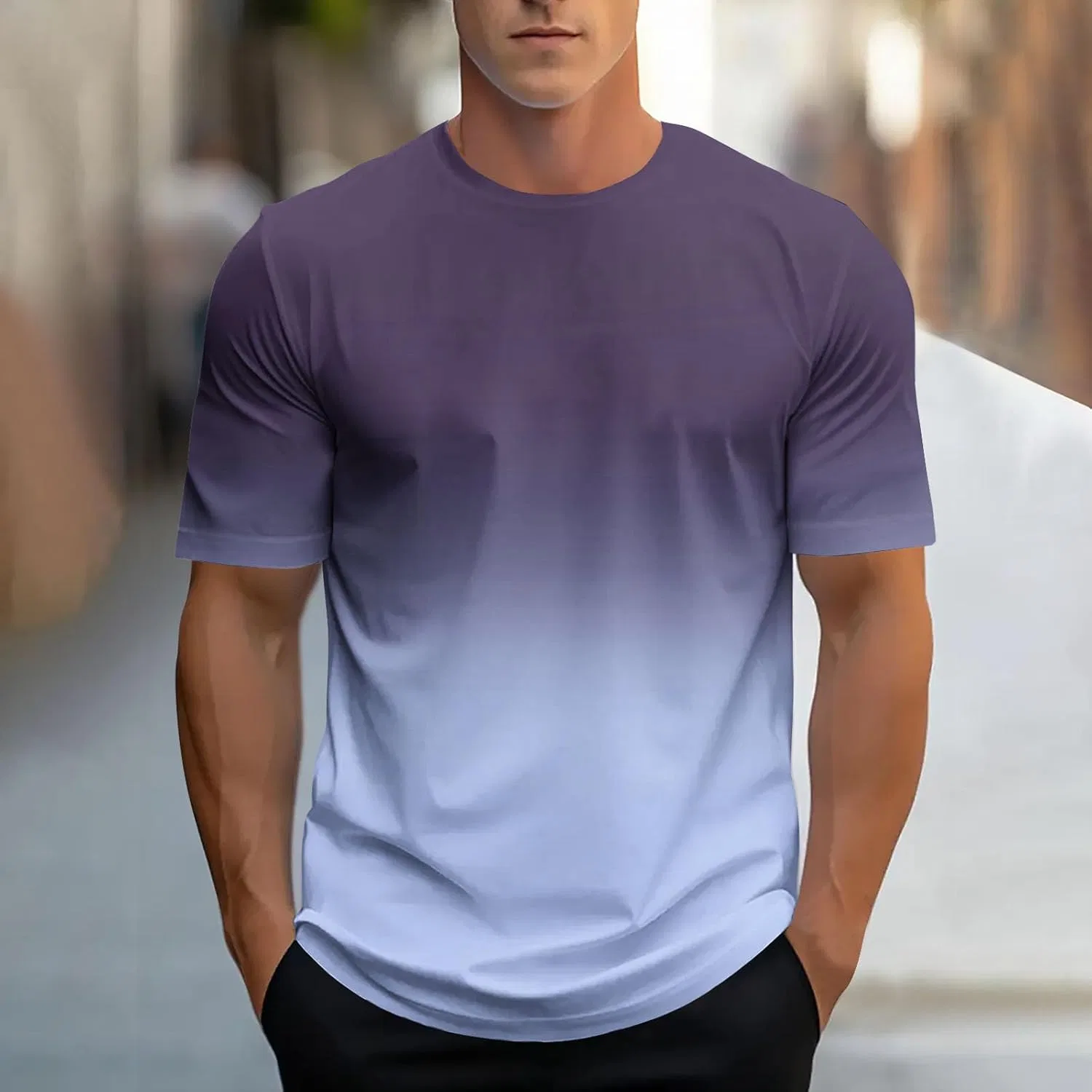 Мужская футболка с градиентом Gradient T Shirt, Purple — фото 2