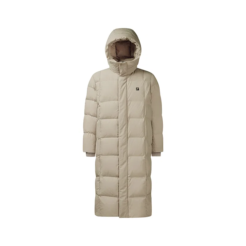 Детское утепленное пальто с капюшоном Earth Sand Khaki FILA