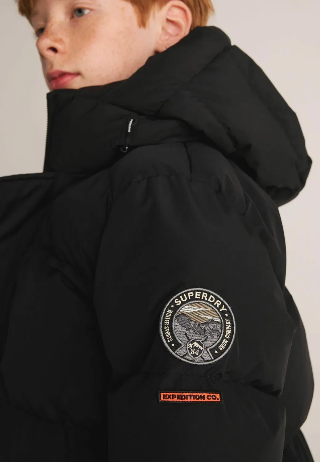 Спортивное удлиненное стеганое пальто - зимнее пальто Superdry & Co, Black — фото 4