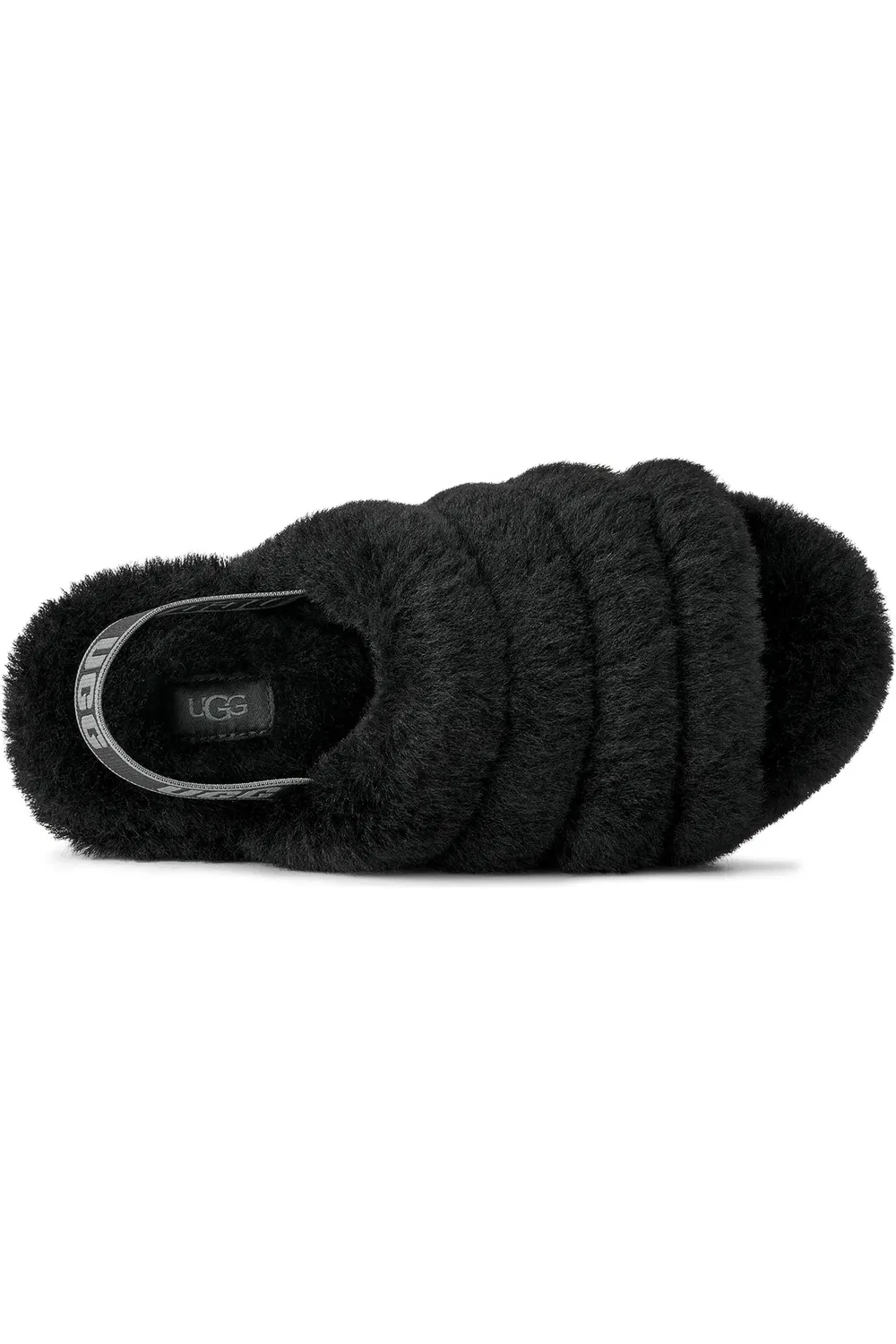 Сандалии детские с задней резинкой Fluff Yeah UGG, Black/Dark Shadow — фото 4
