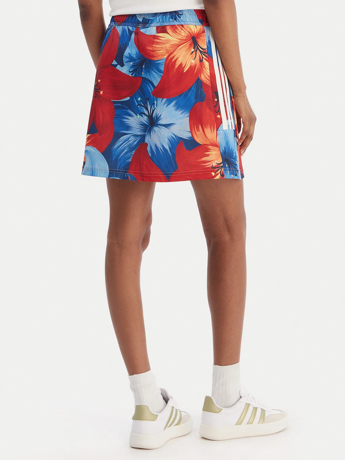 Женская мини-юбка стандартного кроя Farm Rio Adidas, разноцветный — фото 3