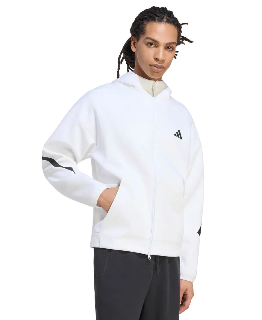 Мужская куртка-худи с молнией Zero Negative Energy adidas, White