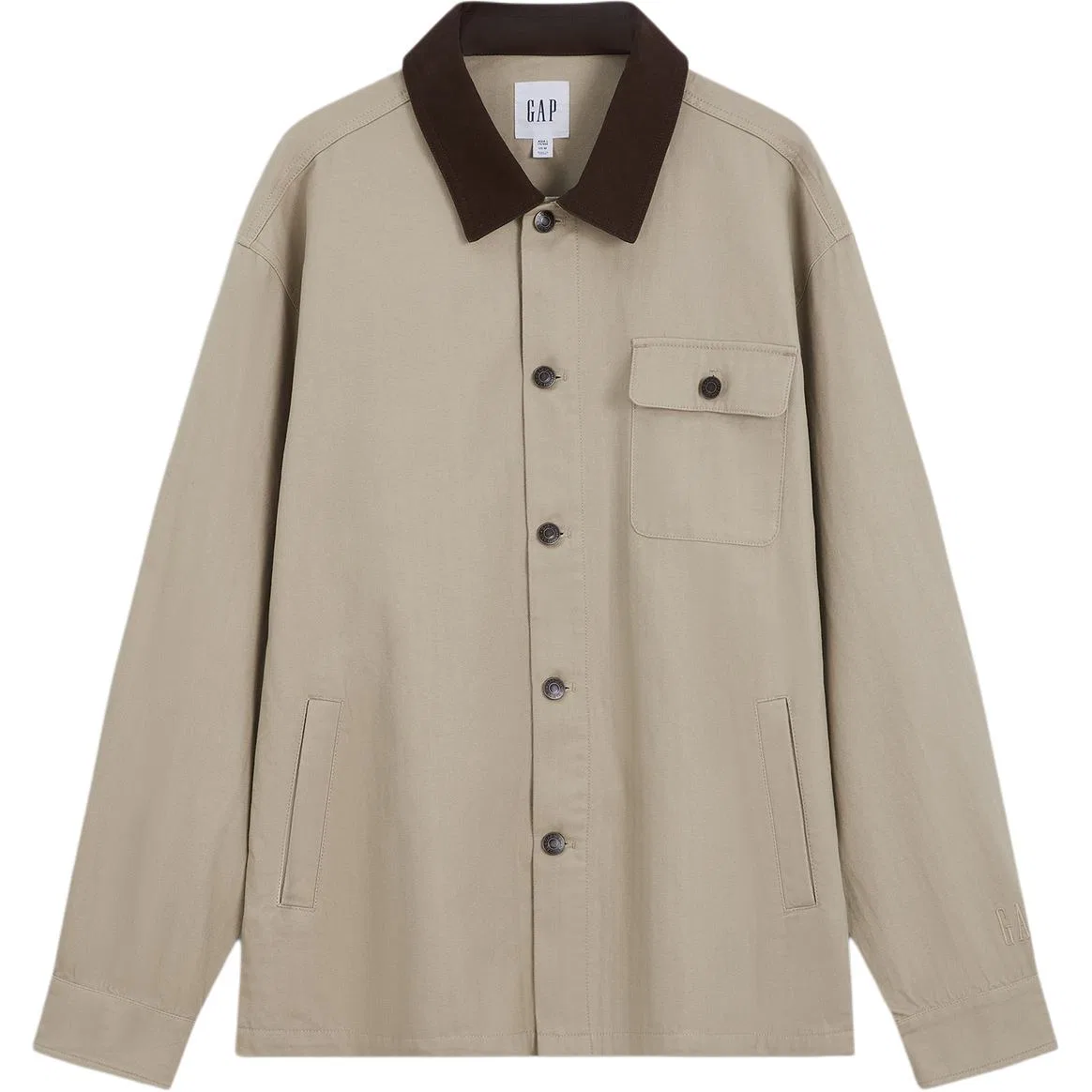 Мужская куртка с лацканами Khaki GAP