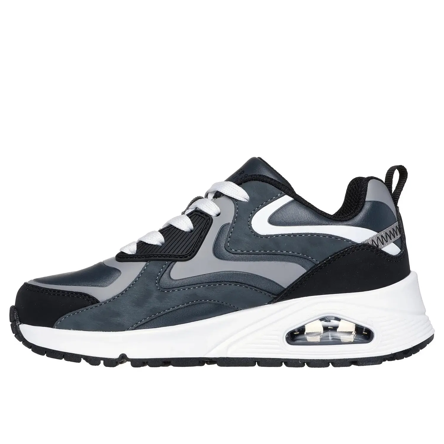 Детские кроссовки с цветными вставками Skechers Uno Gen1-Color Surge, Schwarz — фото 2