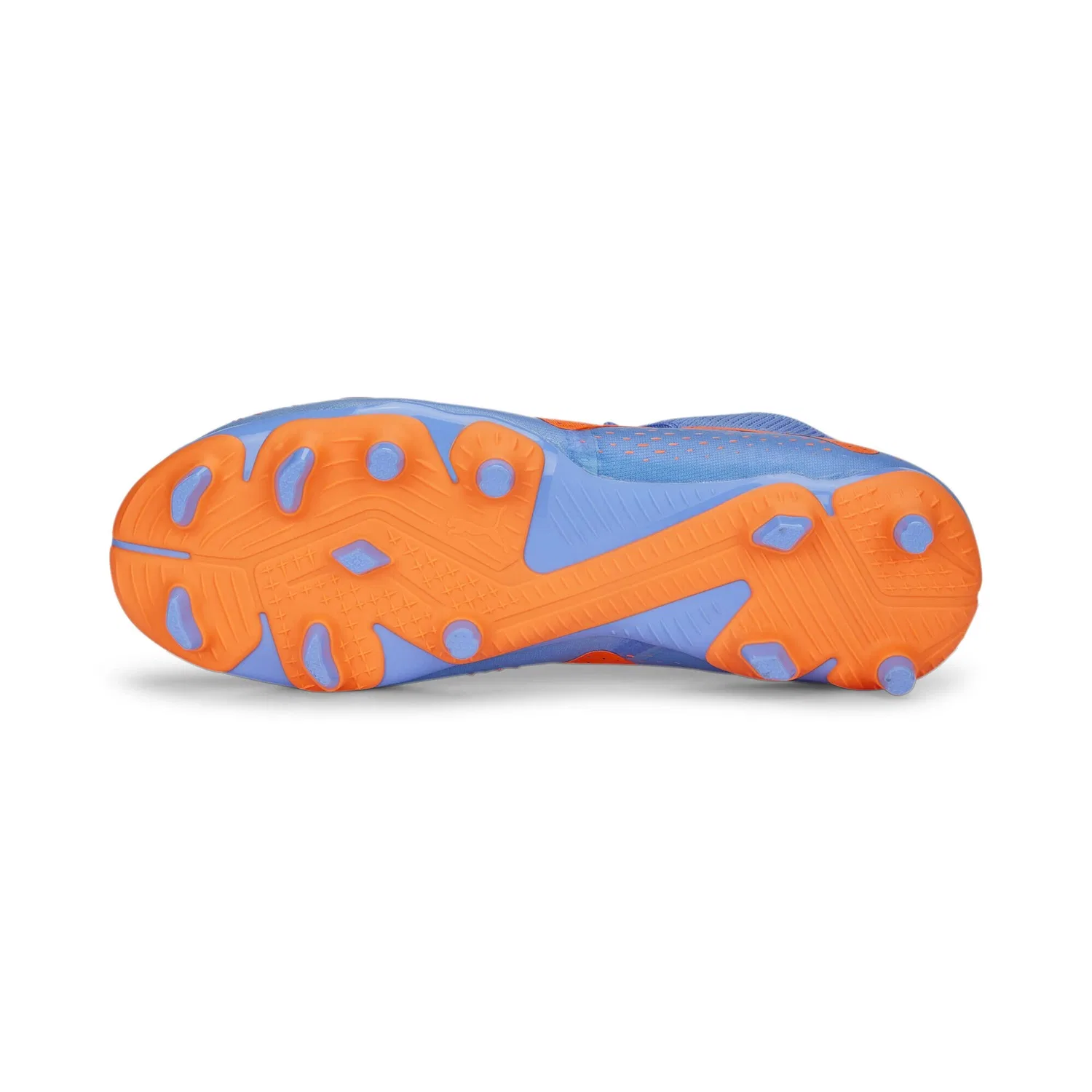 Детские футбольные бутсы для мальчиков с системой FUZIONFIT, модель Futura Fg/Ag Jr Match PUMA, Blue Glimmer White Ultra Orange — фото 4