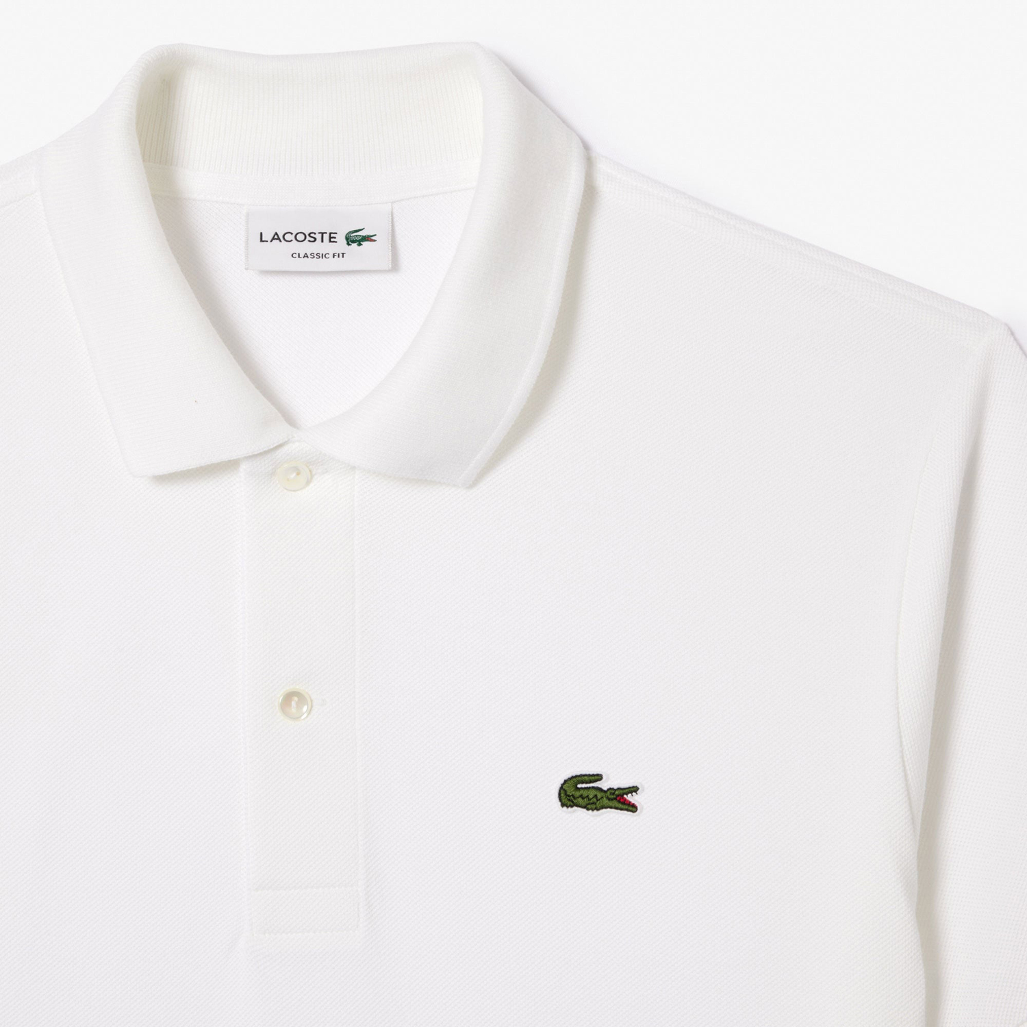 Поло Lacoste Classic Fit L.12.12, белый — фото 2