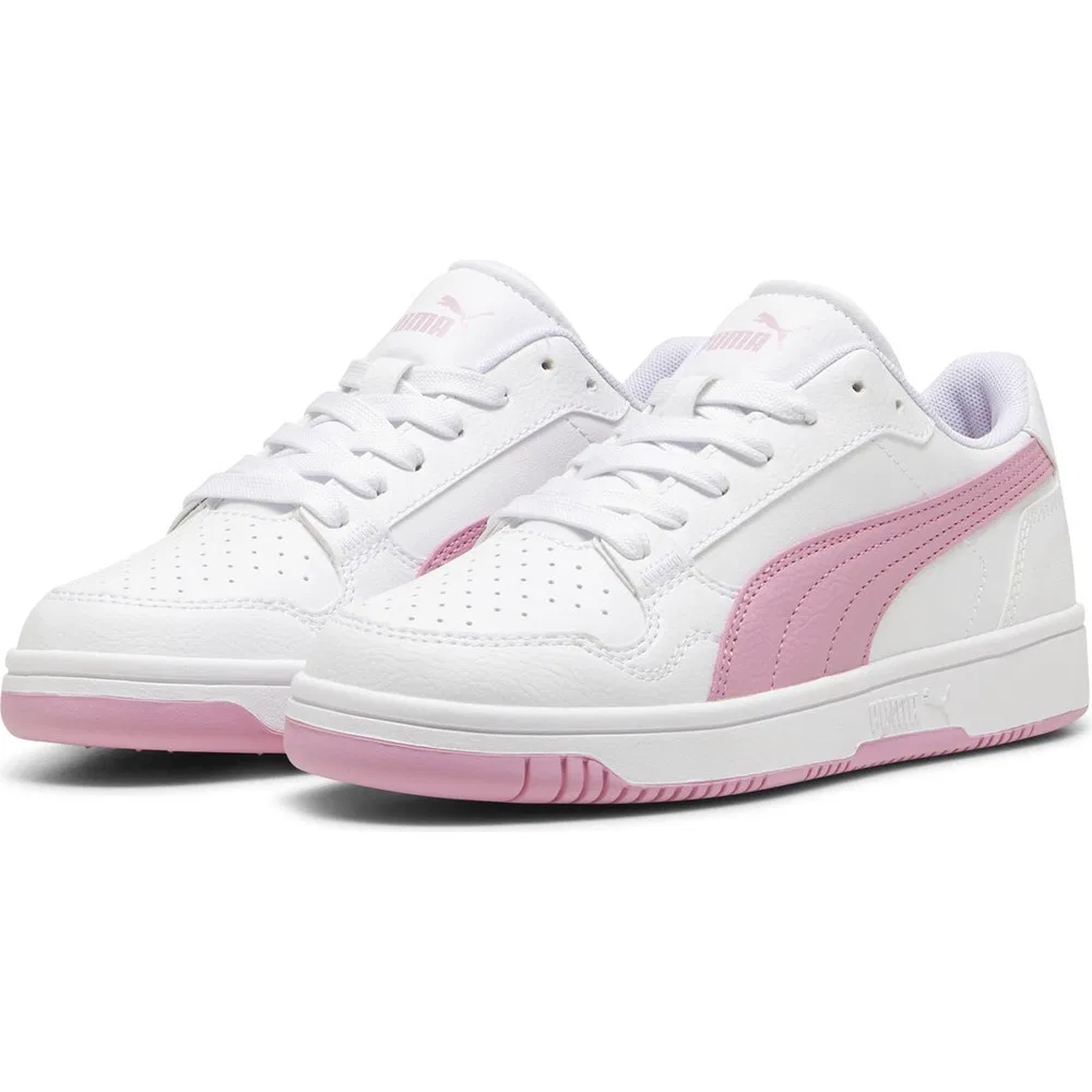 Детские кроссовки для девочек для ходьбы, бело-розовые Puma Reb-L Jr Puma — фото 3
