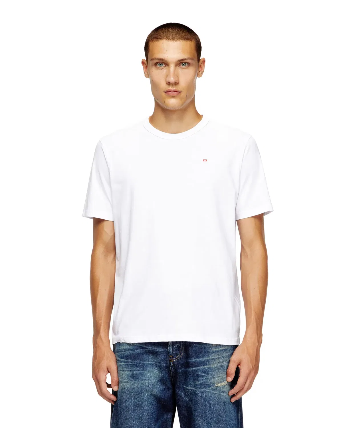 Мужская футболка с коротким рукавом хлопковая Diesel, Blanco