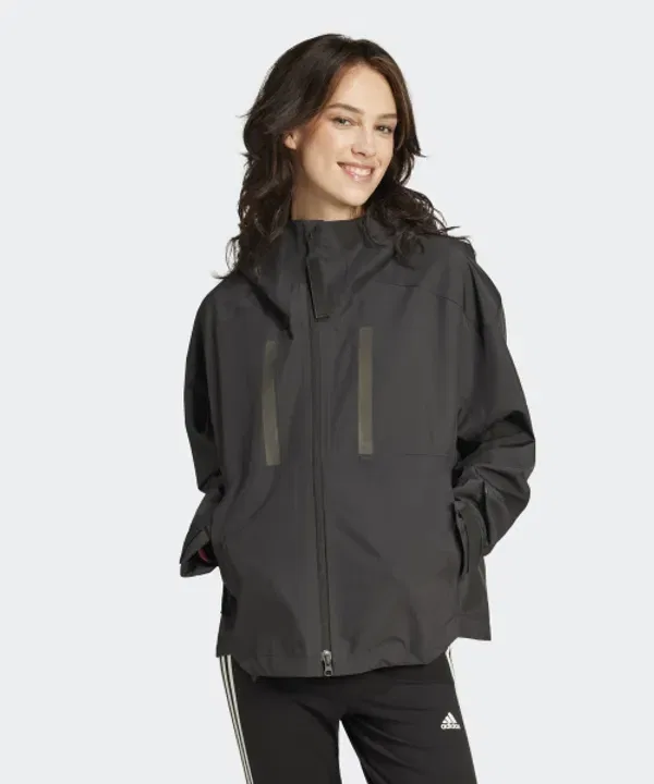 Куртка-дождевик из нейлона, RainReady Adidas, черный