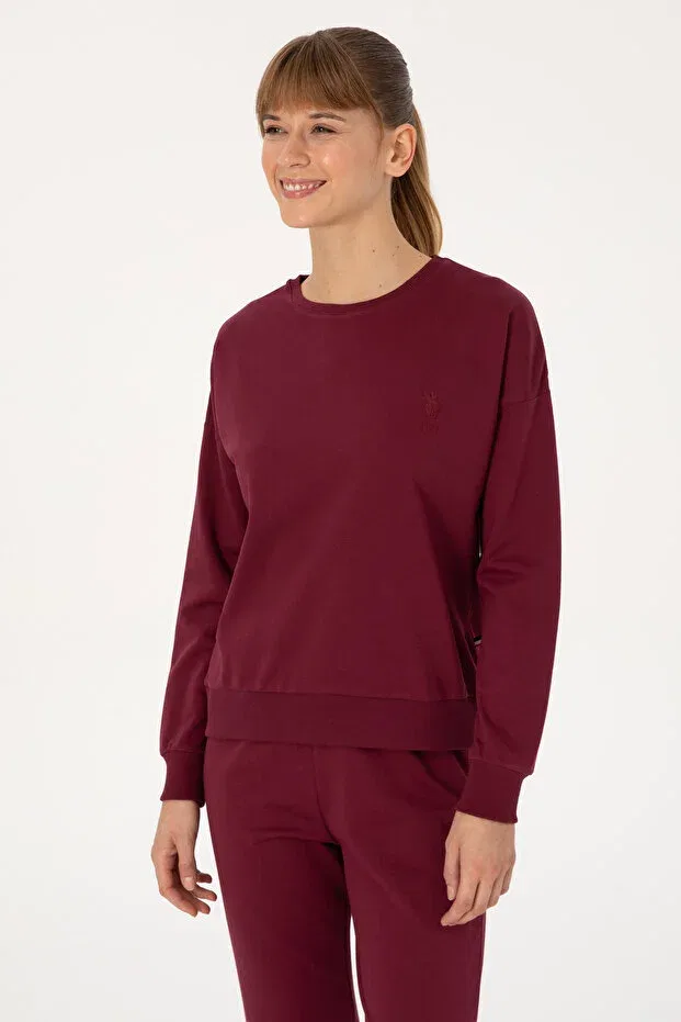 Женская пижама с длинным рукавом Cherry Christmas Themed Pajama Set U.S. Polo Assn., Cherry — фото 3