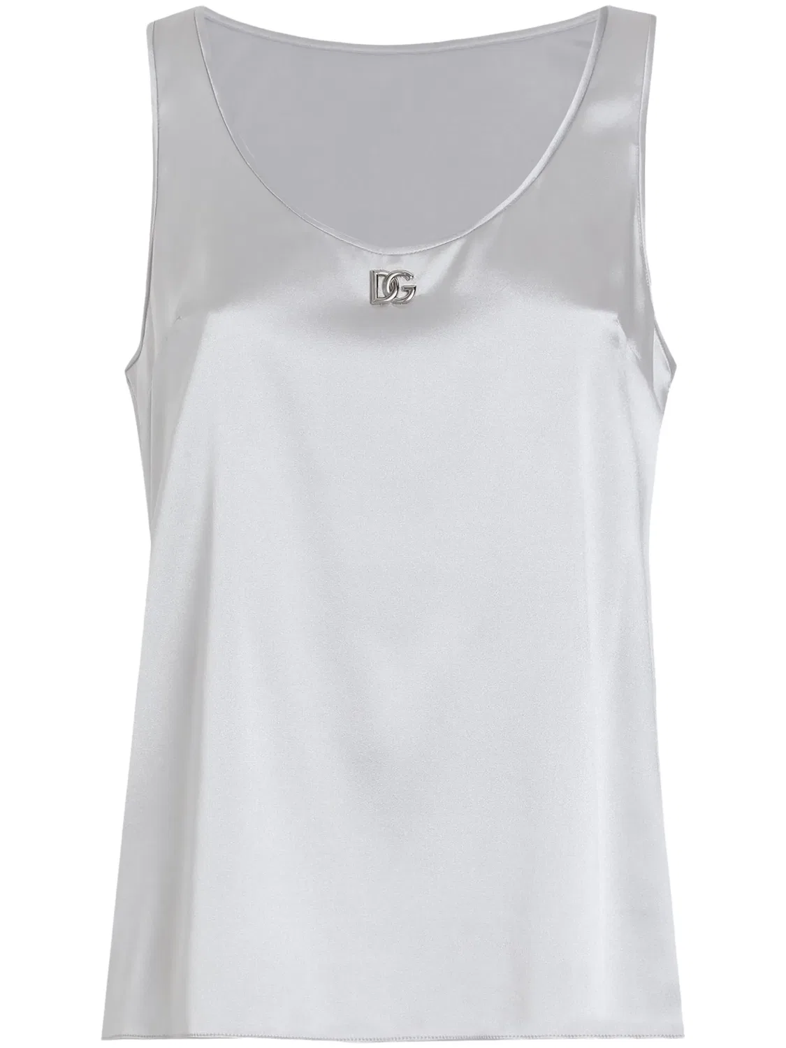 Dolce & Gabbana Топ с логотипом, серый