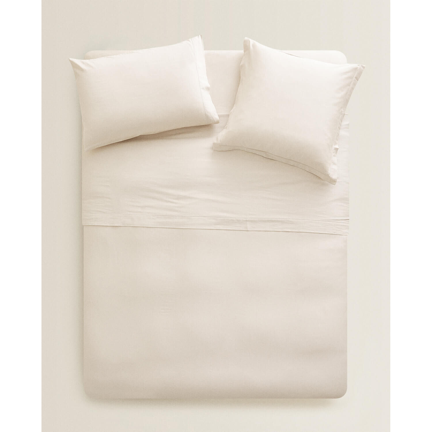 

Пододеяльник Zara Home Cotton Sateen, бежевый