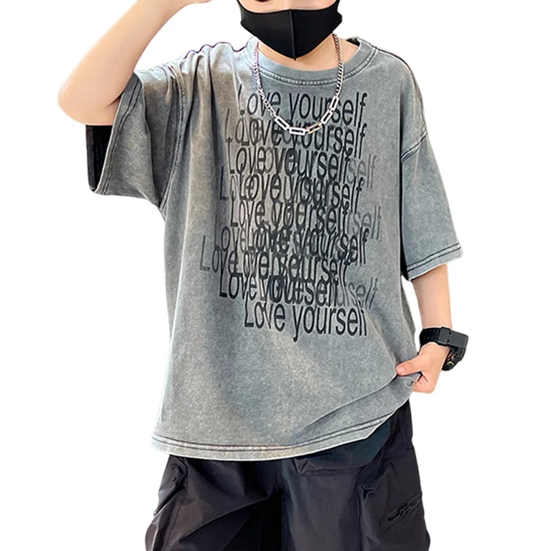 Детская футболка с круглым вырезом Lanza, Dark Gray