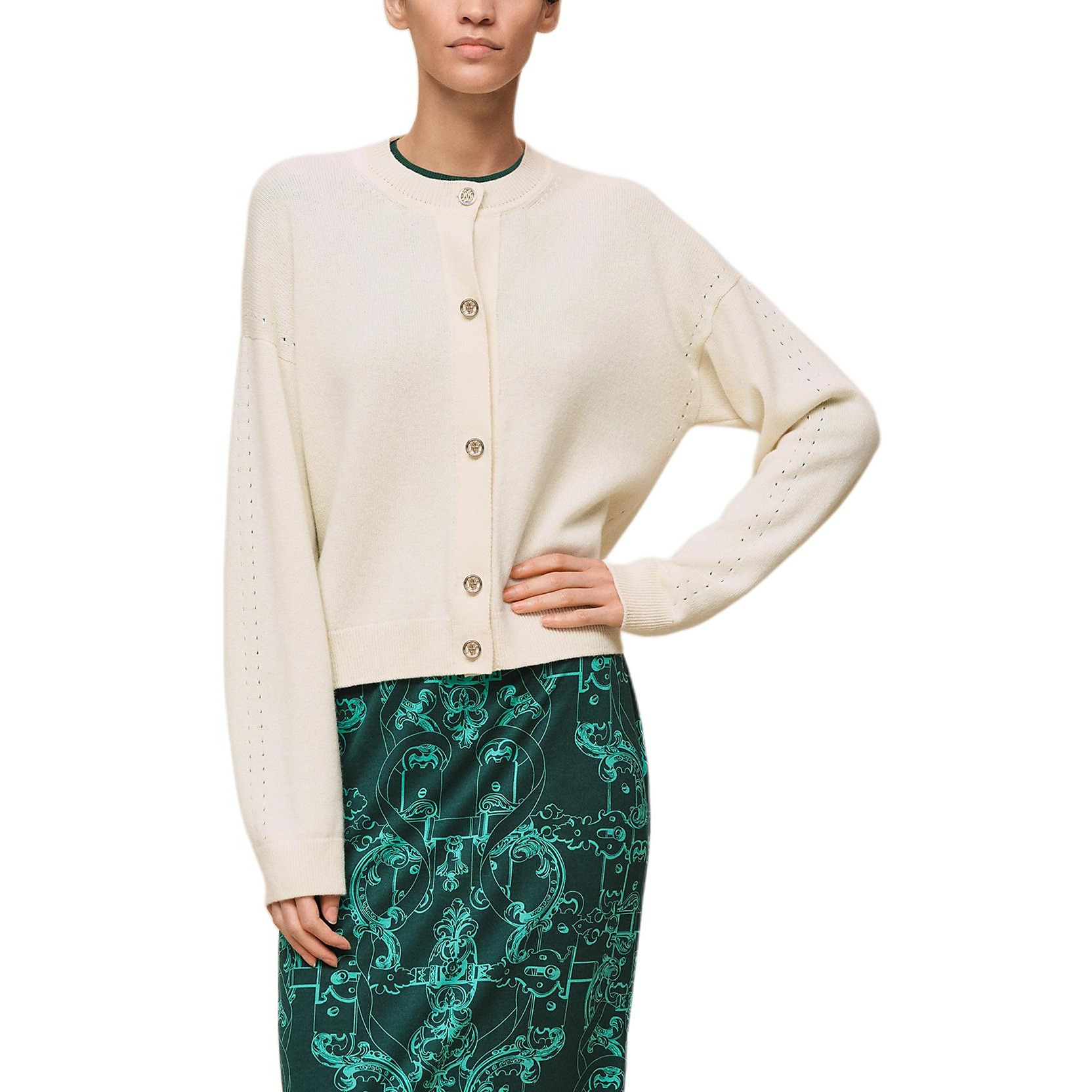 SS26 Кашемировый свитер Women's HERMES, белый