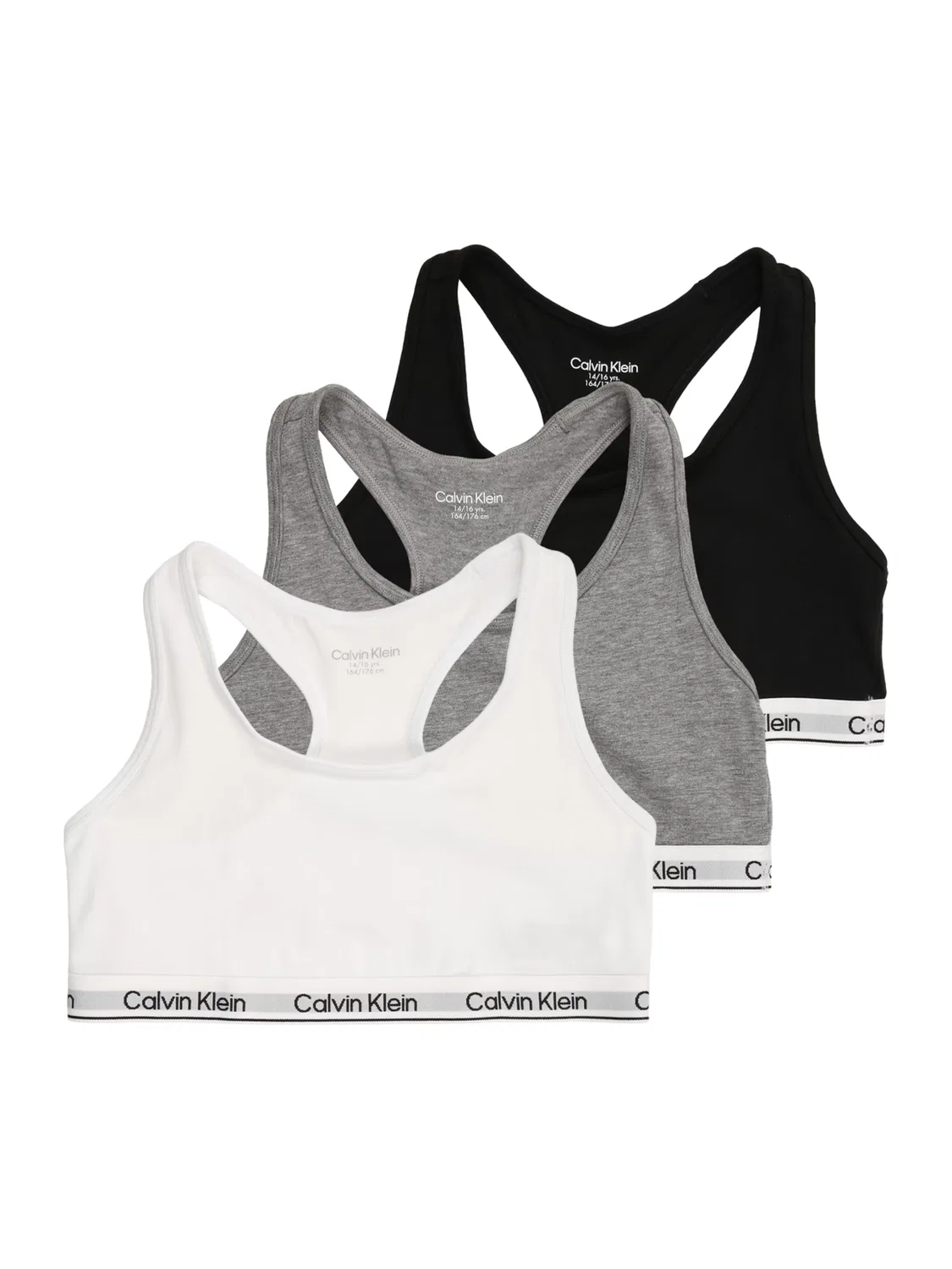 Бюстгальтер-бралетт Calvin Klein Underwear в серо-черно-белом цвете