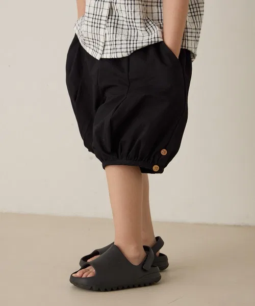 Детские шорты-баллоны с принтом Button Tuck Balloon Half Pants riziere, Black — фото 4
