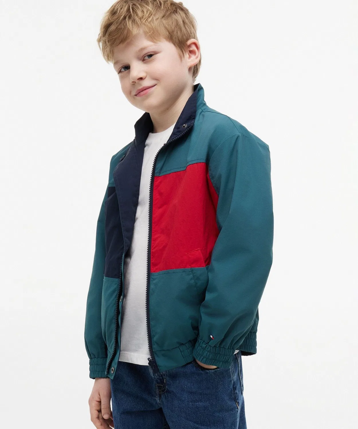 Детская куртка-бомбер с принтом флага TOMMY HILFIGER, Navy — фото 2