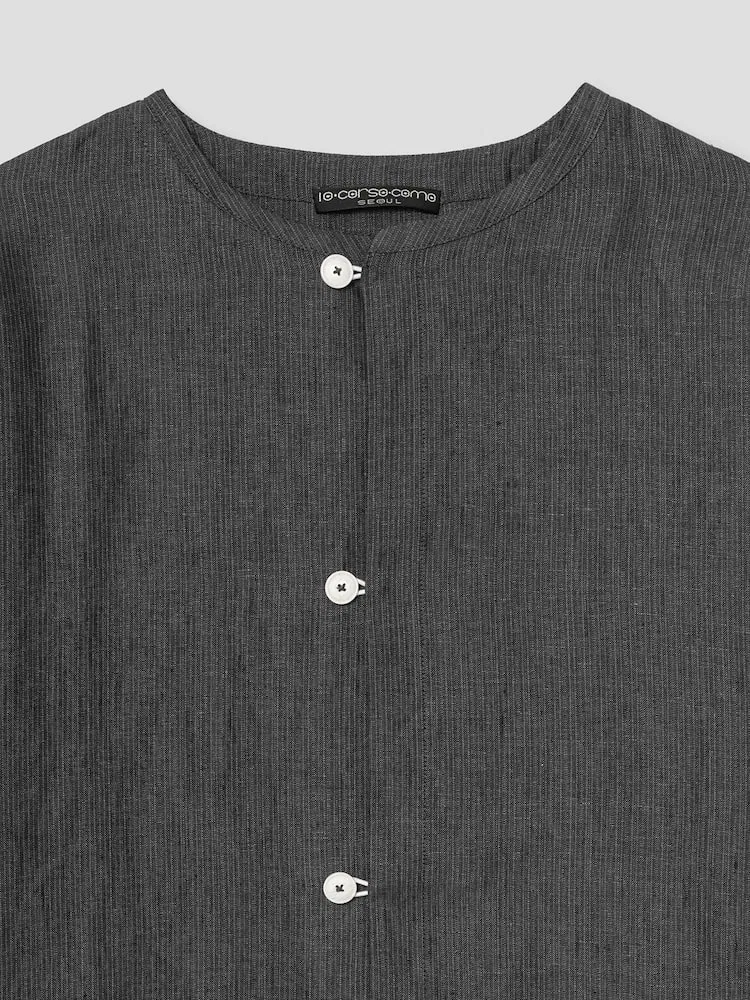 Рубашка с минималистичными пуговицами La Chemise Pastro JACQUEMUS, Black — фото 3