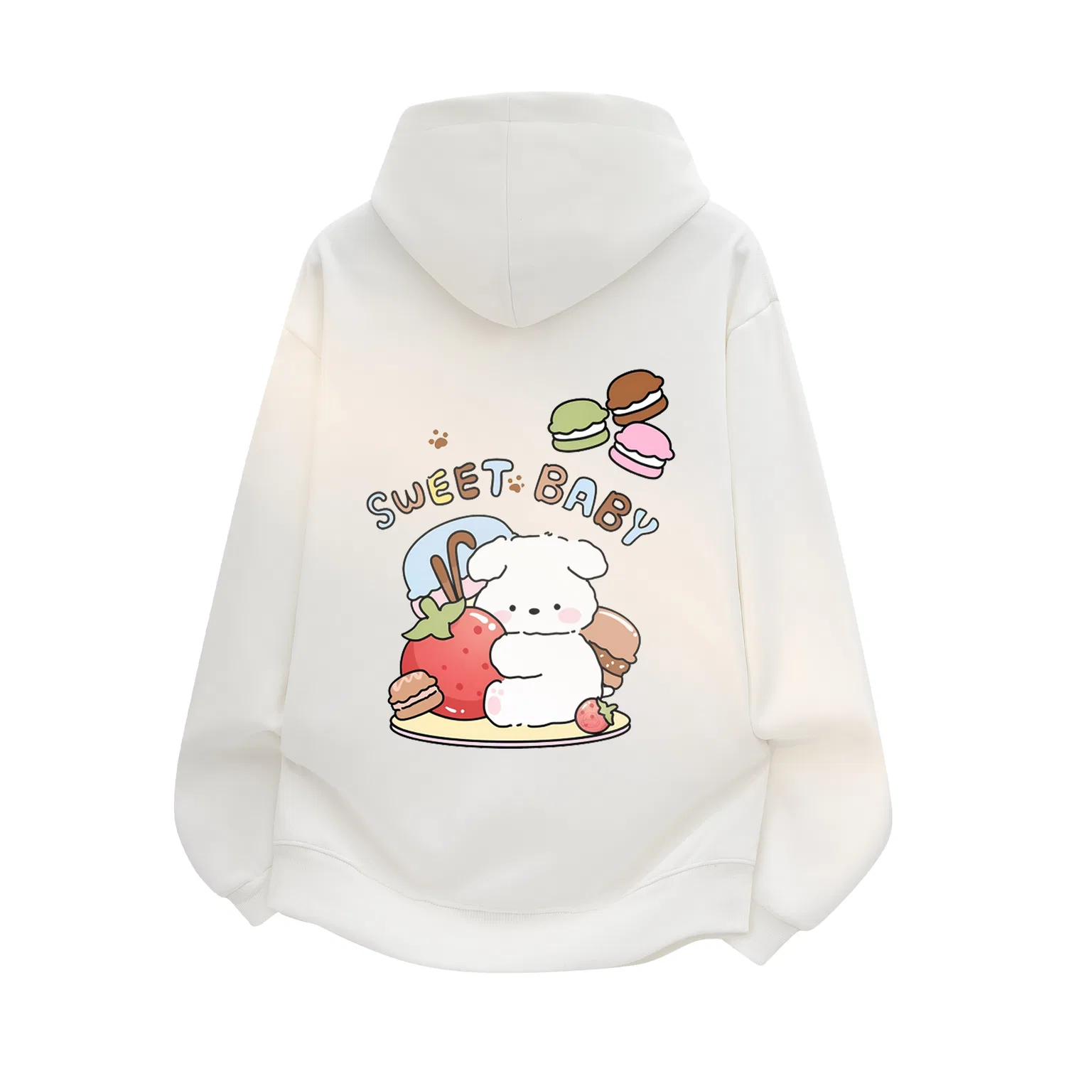 Детский свитшот унисекс с принтом White Strawberry Rabbit Paul Costelloe