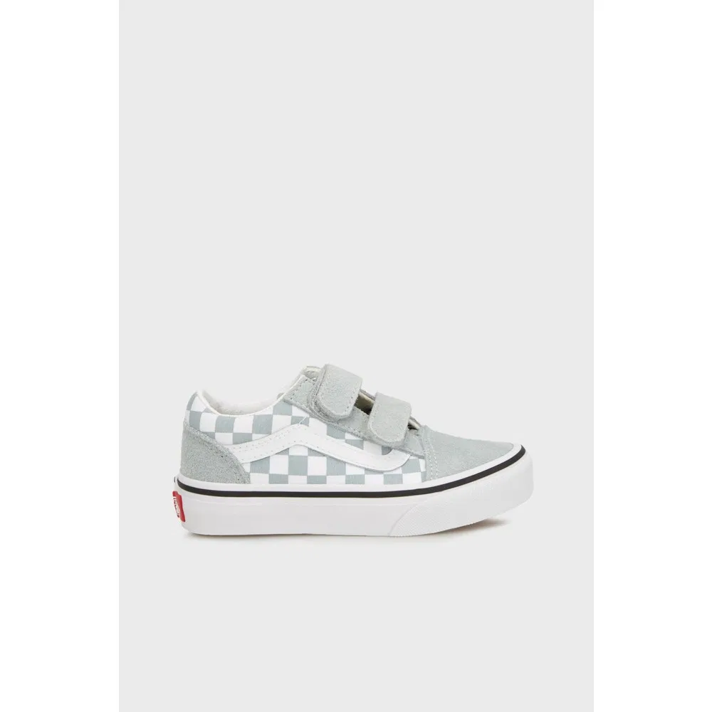 Детские кроссовки Vans с застежкой-липучкой, замша и канвас, Old Skool V Kareli Süet Vans