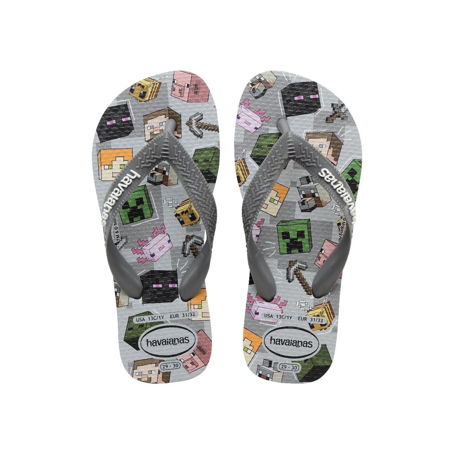 Шлепанцы для детей Minecraft Havaianas, серый