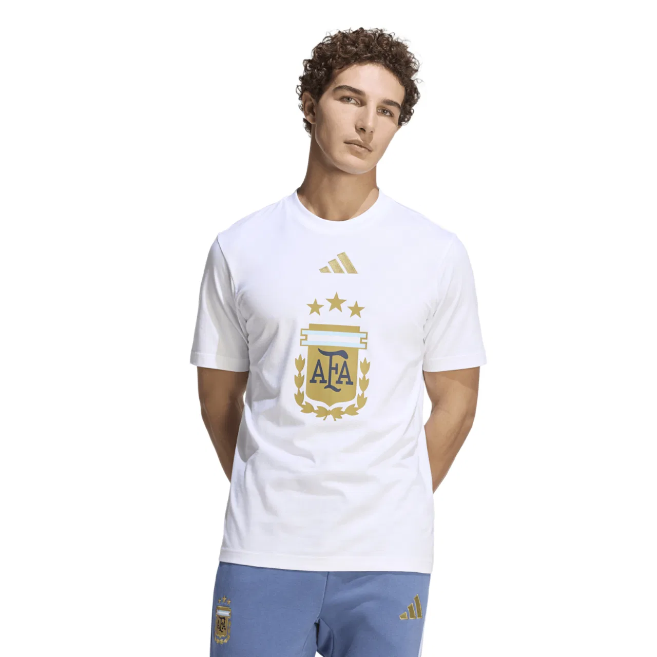 Мужская футболка Argentina DNA Graphic Adidas, белый
