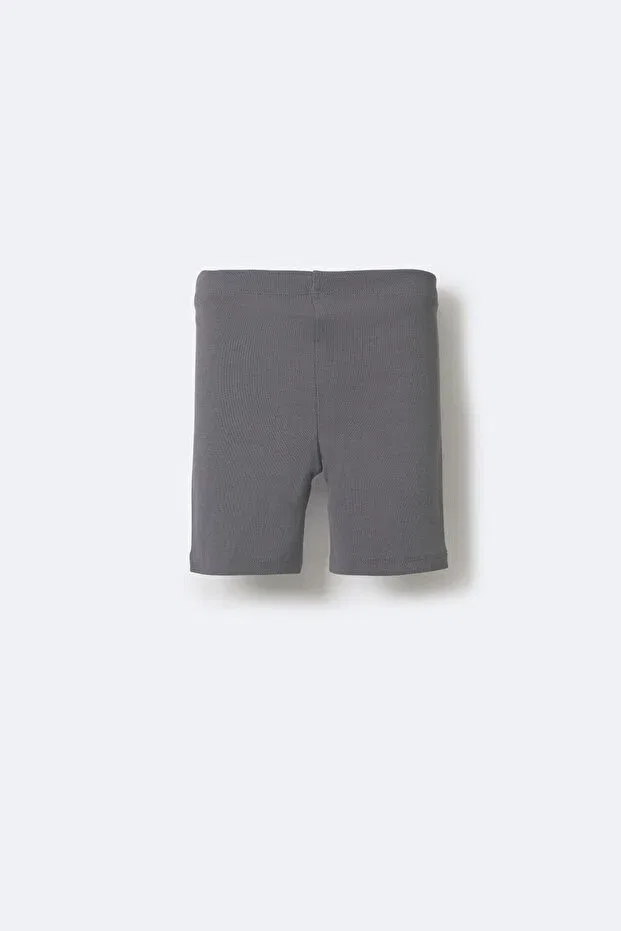 Детские шорты-леггинсы для девочек хлопковые Matchy Matchy, Anthracite — фото 2
