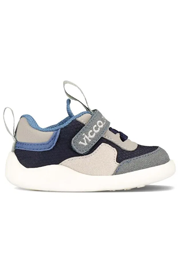 Детские спортивные туфли для девочек с липучкой Vicco, Navy Blue — фото 3