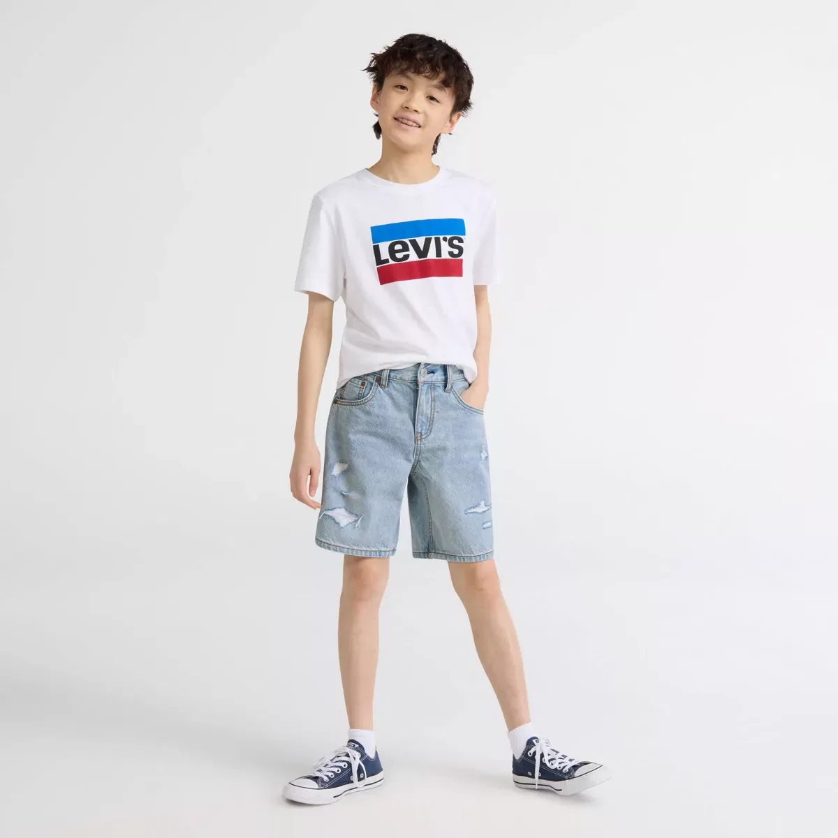 Детские шорты джинсовые Levi's GIRLS 4-16 SEPARATES, Light Wash