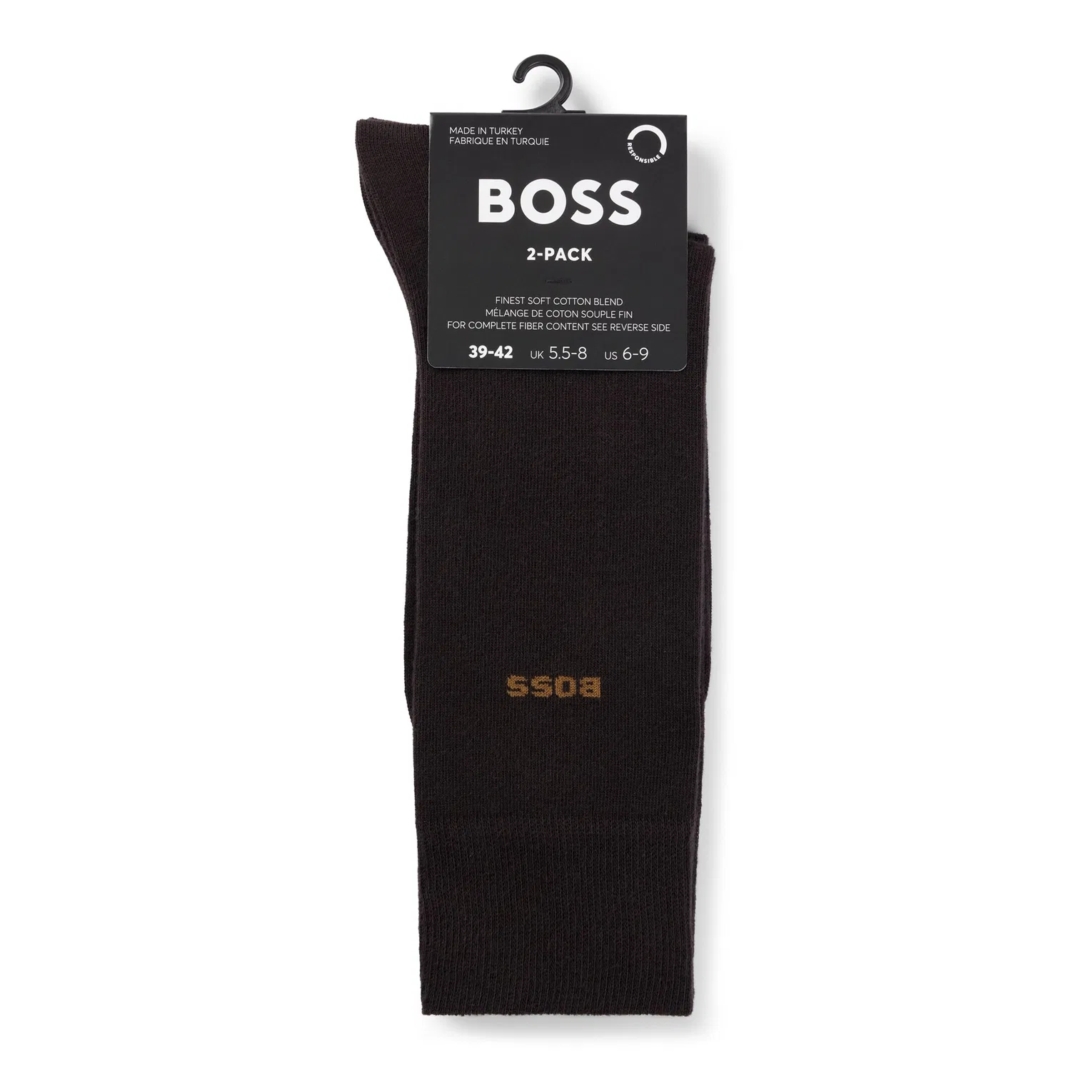 Мужские носки бизнес-класса 2 шт. BOSS, Dark Brown — фото 2