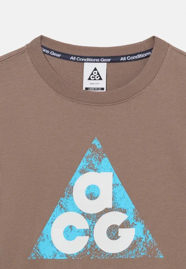 Футболка с принтом, джерси Tee spooky unisex Nike Acg, Mink Brown, коричневый — фото 4