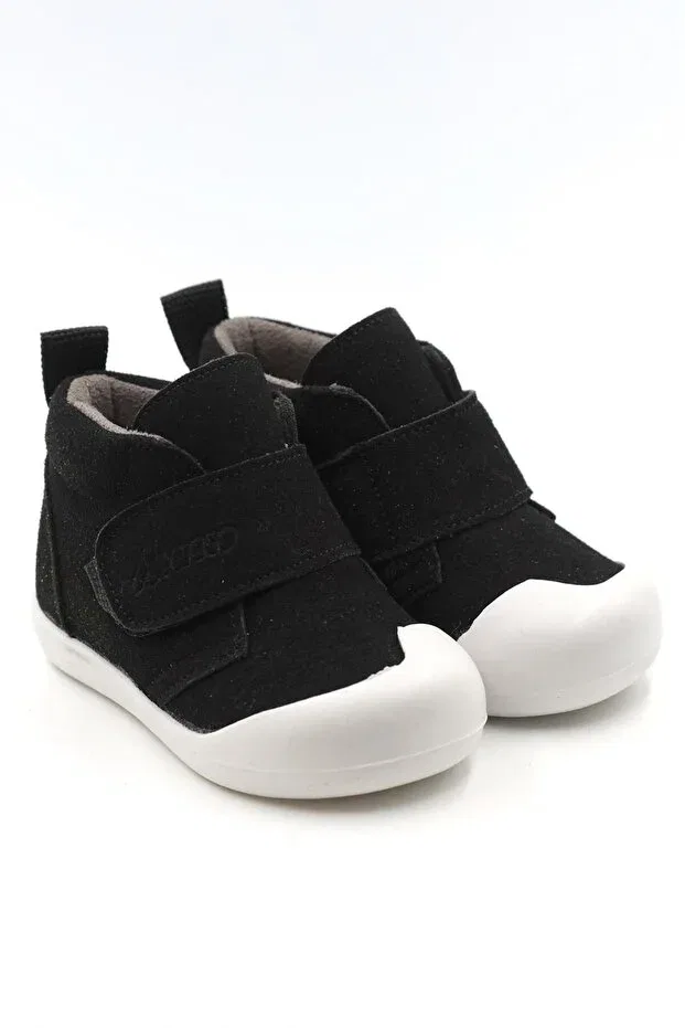 Детские ортопедические ботинки для мальчиков на липучке Macco Shoes, Black