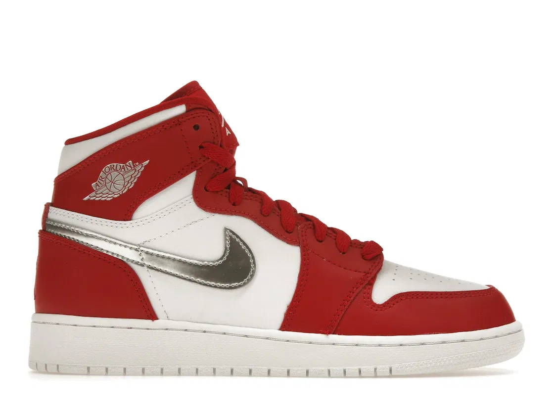 Детские кроссовки Lifestyle Jordan 1 Retro High Jordan, Gym Red/Metallic Silver-White