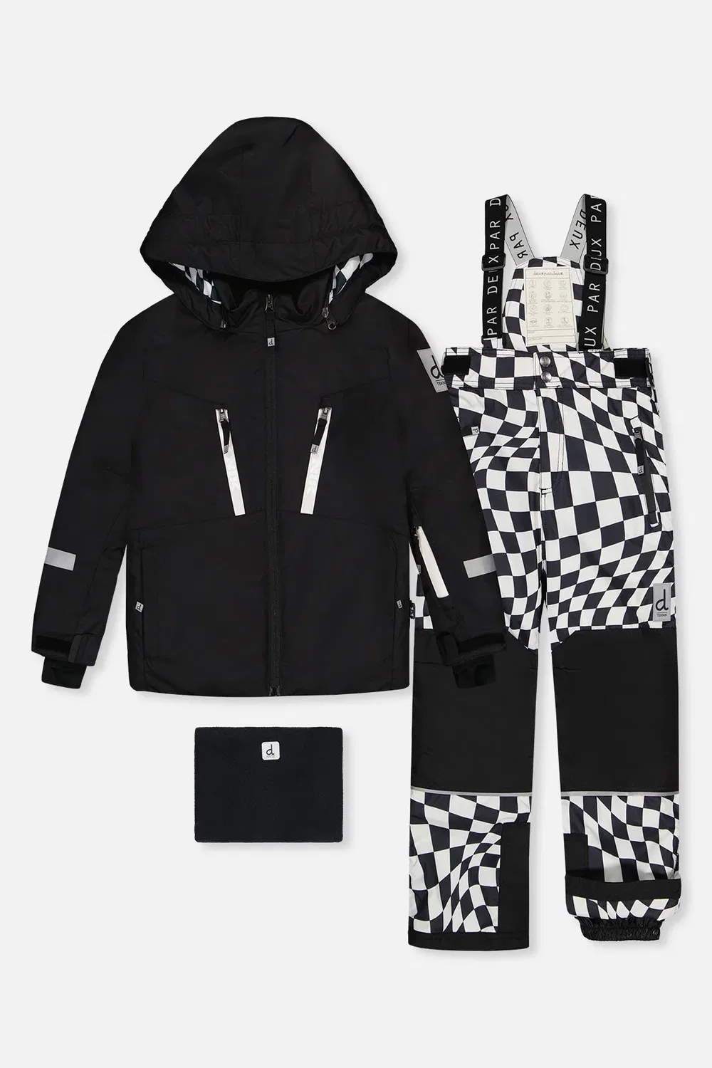 Детский комплект зимний Two Piece Teknik Snowsuit Deux par Deux, Black and White