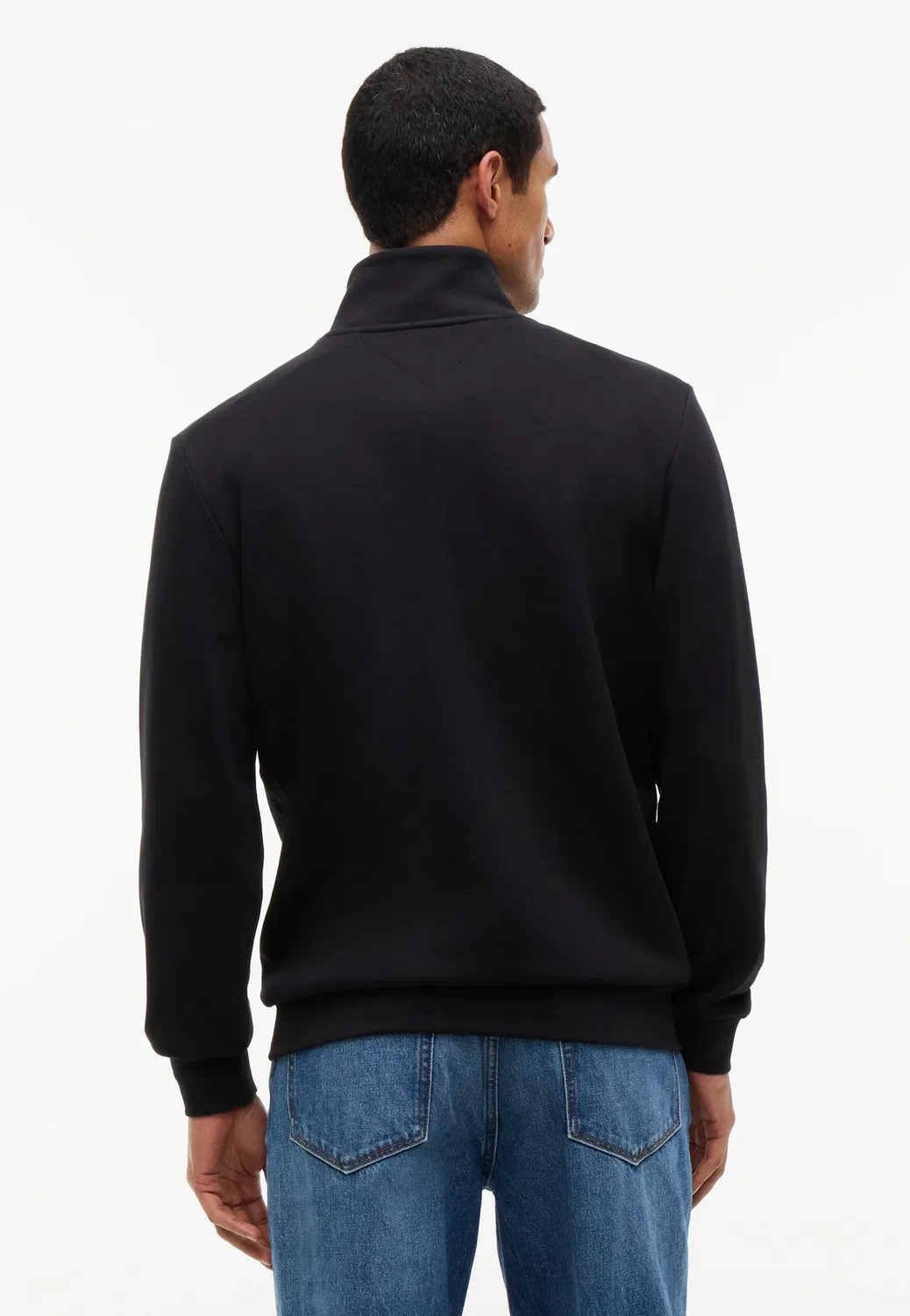 Толстовка Rwb tipping terry reg 1/4 zip Tommy Hilfiger, Black — фото 3