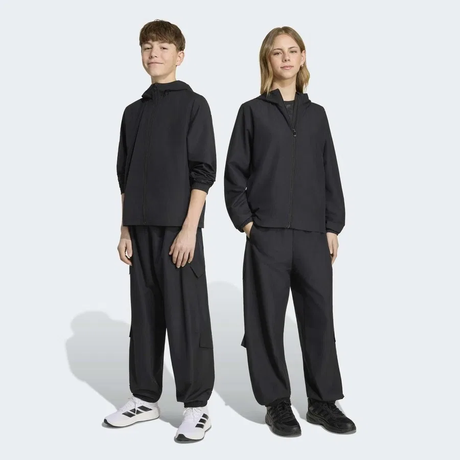 Детский спортивный костюм с принтом Seasonals Woven Utility adidas, Черный