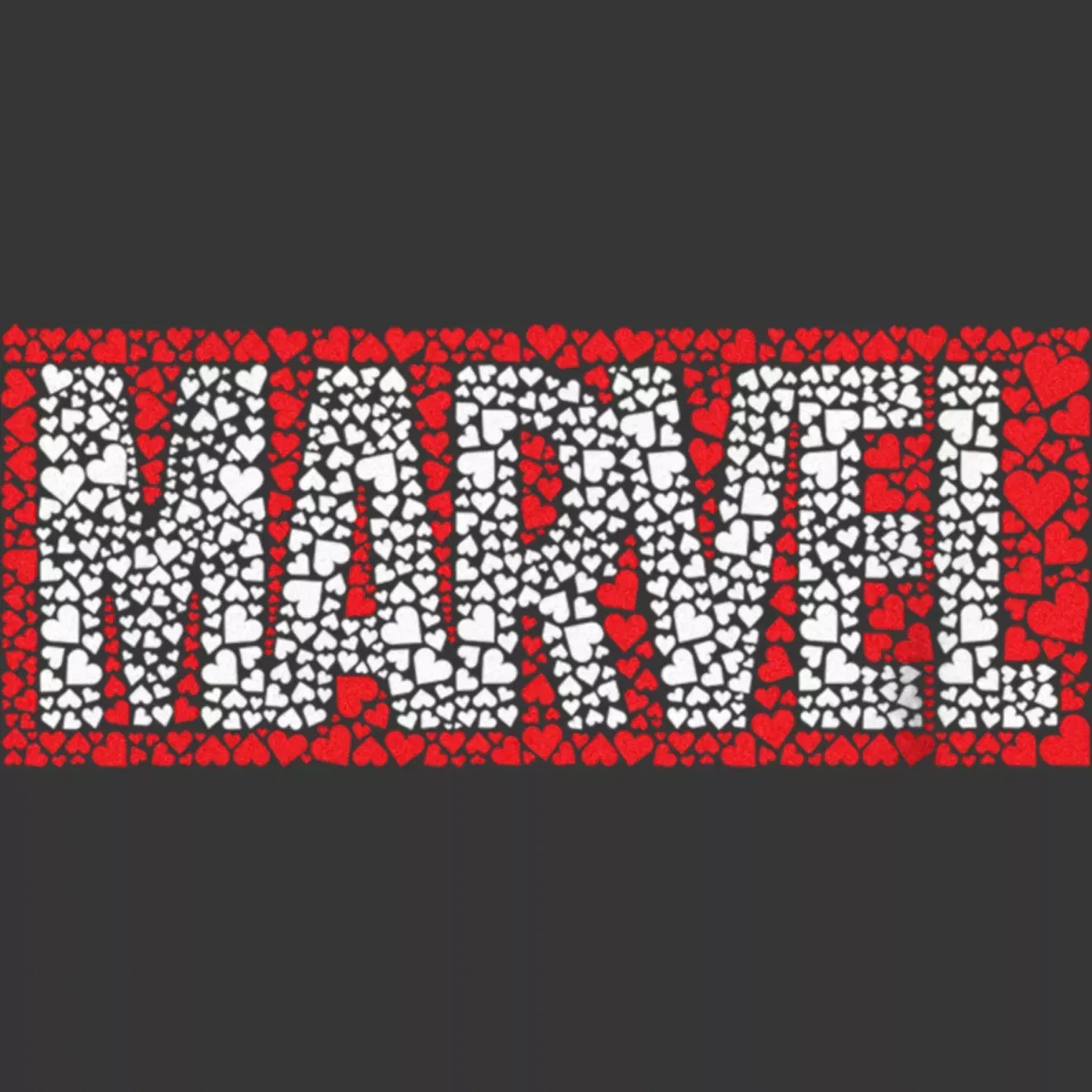 Детская футболка с принтом Marvel Heart Fill Logo, Marvel, Charcoal Heather — фото 2