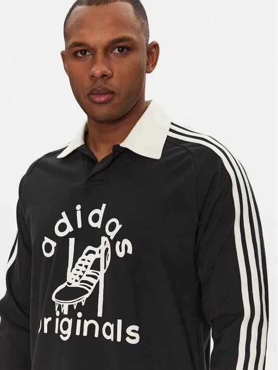 Поло regular fit Rugby Adidas, черный — фото 4