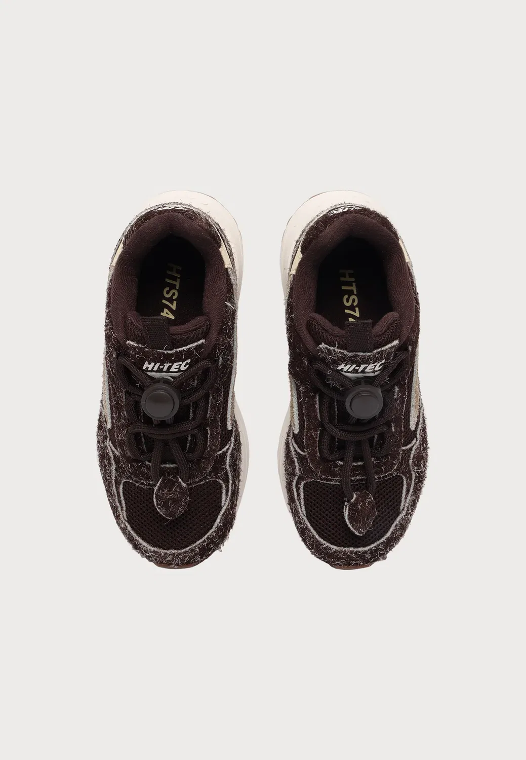 Детские кроссовки унисекс с теневым шнурком Hi-Tec Hts74, Chocolate Plum/Sepia Tint/Pear Sorbet/Gardenia — фото 4