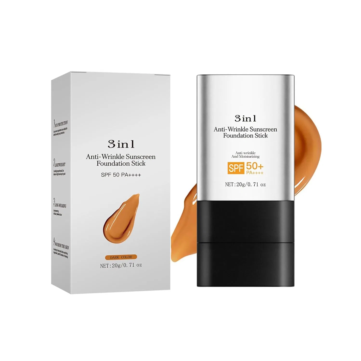 Стик-тональный крем 3-в-1 с SPF 50 и кистью Generisch, C