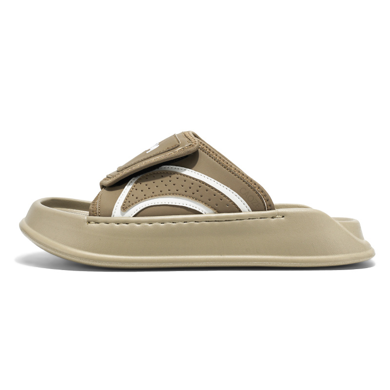 

Shiozawa Мужские противоскользящие шлепанцы с прострочкой цвета хаки, цвет Khaki