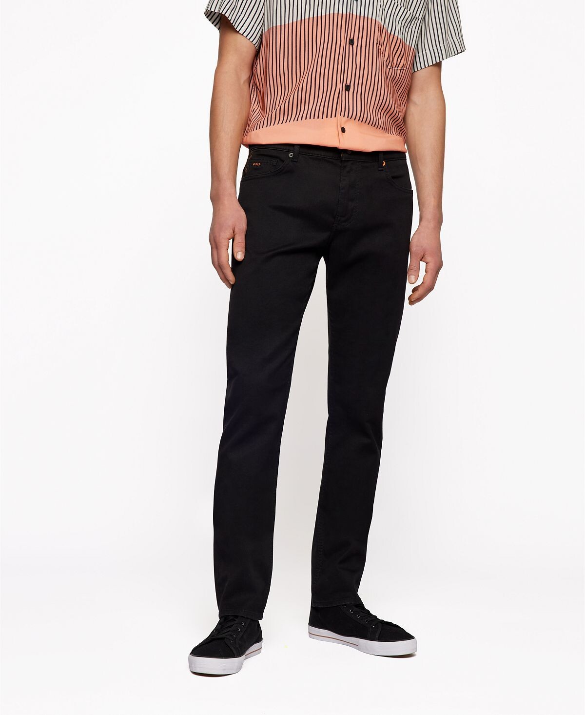 

Мужские облегающие джинсы boss Hugo Boss, черный