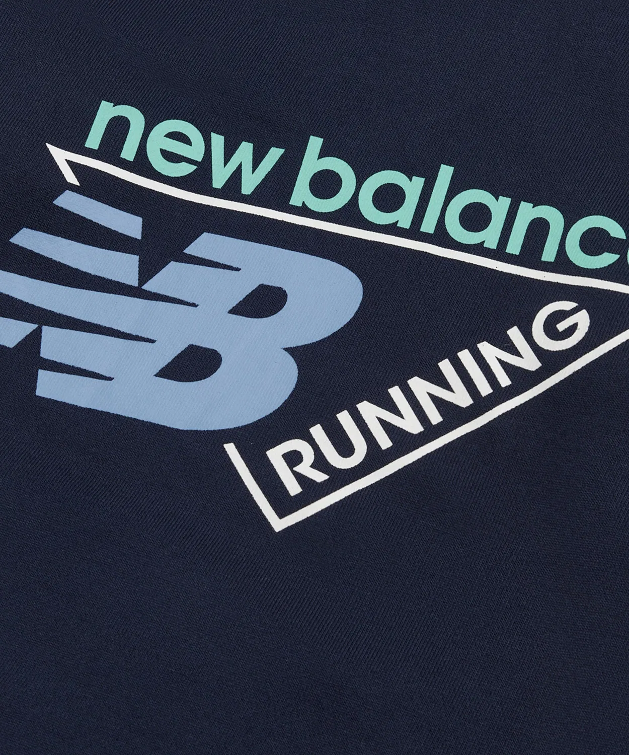 Детский худи с длинным рукавом с принтом, Tri Logo Graphic New Balance, Navy — фото 3