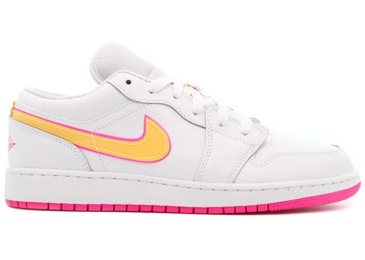 Детские кроссовки Lifestyle Jordan 1 Low Edge Glow (GS) Jordan, White/Pink-Orange