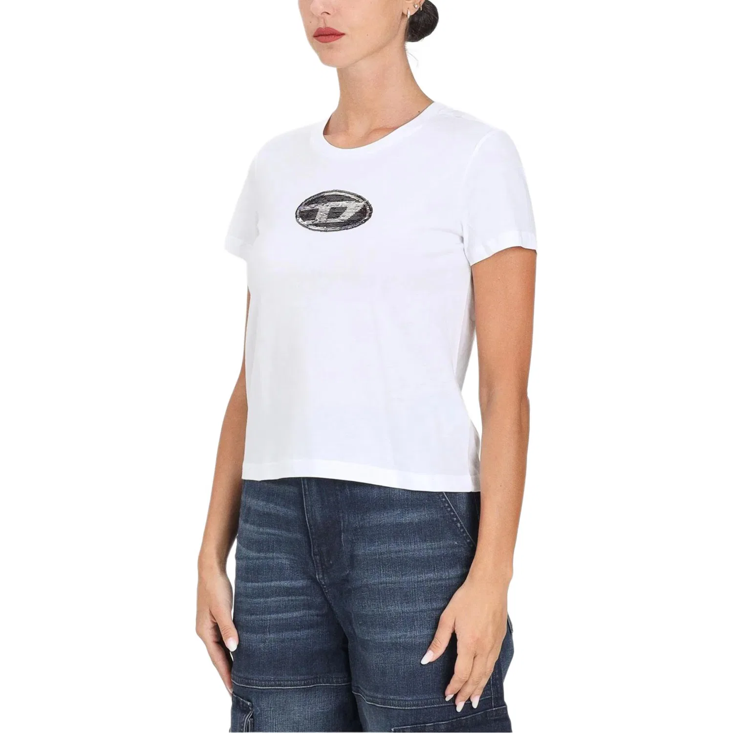 Футболка с круглым вырезом DIESEL, White — фото 3