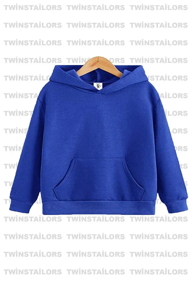 Детские свитшот для девочек с капюшоном Twins Tailors, Sax Blue — фото 2